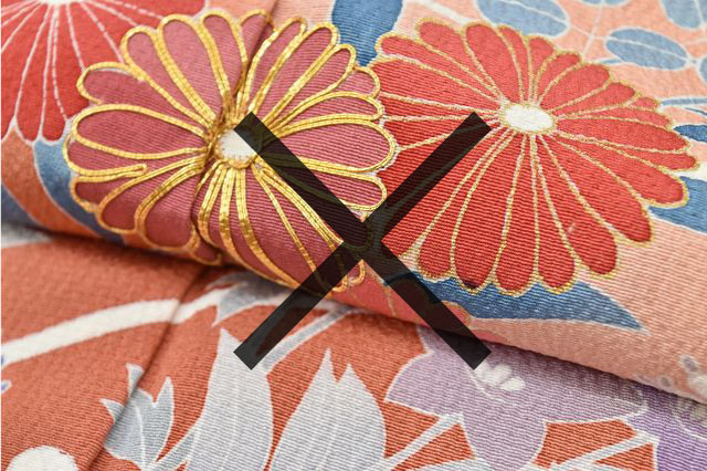 金糸・箔・刺繍等の装飾をしない